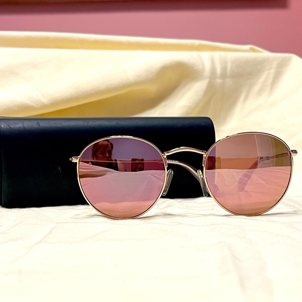 MVMT Rose Gold and Mauve Mirrored Sunglasses